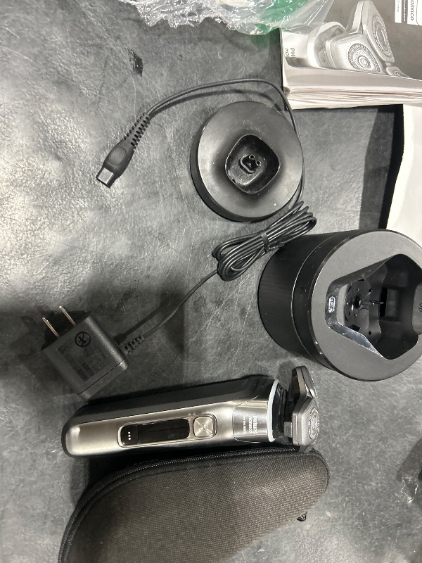 Photo 1 of Philips Norelco Shaver Series 9000, Wet and Dry Electric Shaver, with Lift & Cut Shaving System and SenseIQ Technology, Pop-up Trimmer, Cleaning Pod, Charging Stand and Travel Case, Model S9987/85