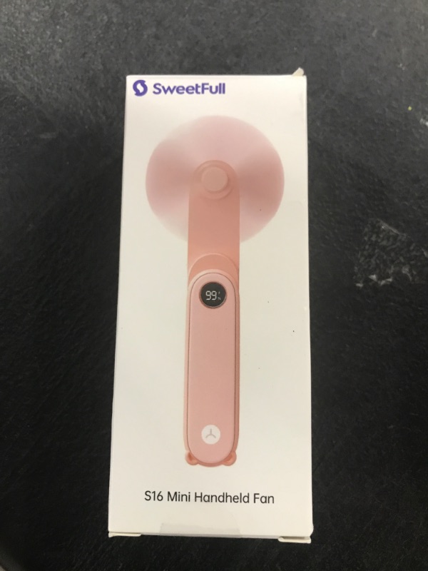 Photo 1 of SWEETFULL Portable Handheld Mini Fan with LED Display, 3-in-1 Personal Foldable USB Rechargeable Hand Held Fan & Flashlight for Travel, Lash Eyelash, Cute Small Pocket for Women, Girls
