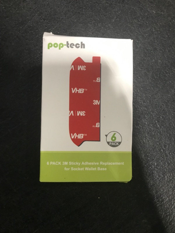 Photo 1 of pop-tech 3M Sticky Pads Replacement for Socket Wallet Base,6pcs 3M VHB Double Sided Mounting Tape for PopWallet Grip, Adhesive Sticker for Socket Card Holder iPhone, Phone Wallet & Wallet Socket