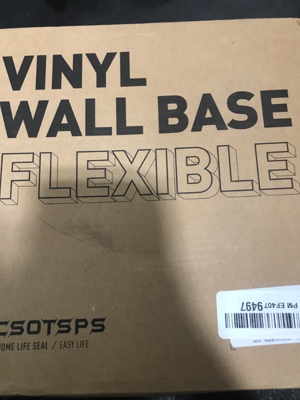 Photo 1 of FCSOTSPS Baseboard Trim, 4 Inch(W) x 40 Feet(L) Flexible Baseboard Molding Trim,Self Adhesive Rubber Baseboard Cove Base, Peel and Stick Wall Base Boards with 1 PCS Utility Knife,White