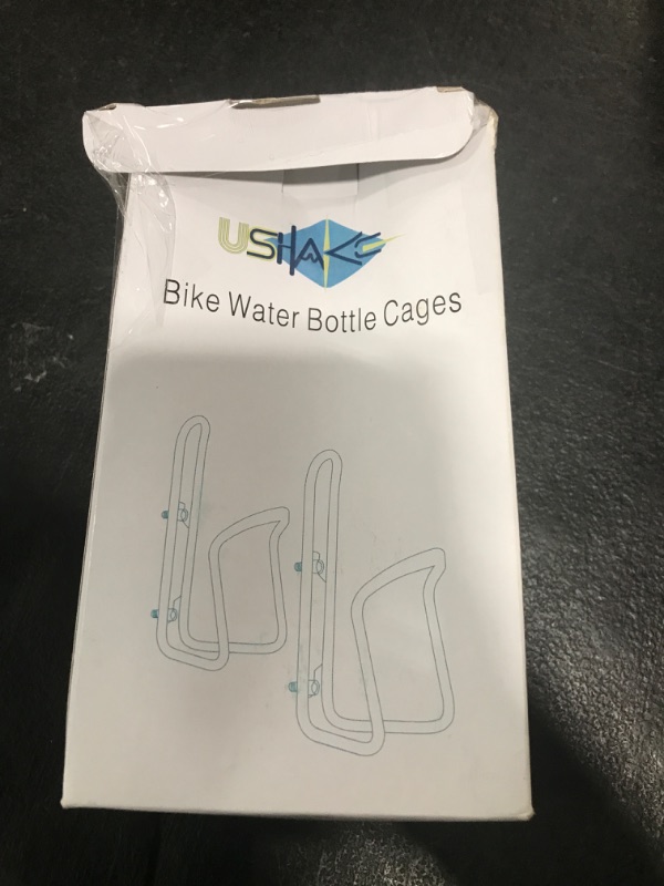 Photo 1 of USHAKE Water Bottle Cages for MTB Bikes - Lightweight Aluminum Alloy Holder Brackets - Easy to Install with Drilled Holes - 2 Pack Silver