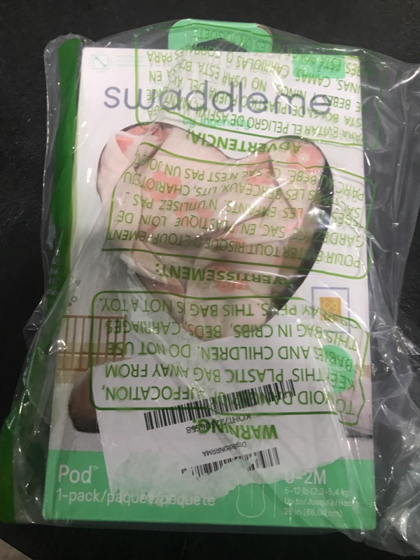 Photo 1 of SwaddleMe by Ingenuity Compression Baby Swaddle Pod, Two-Way Zipper for Easy Diaper Changes, Improves Sleep & Calms Startle Reflex, 0-2 Months, 1.0 TOG, 1-Pack - Flower Confetti