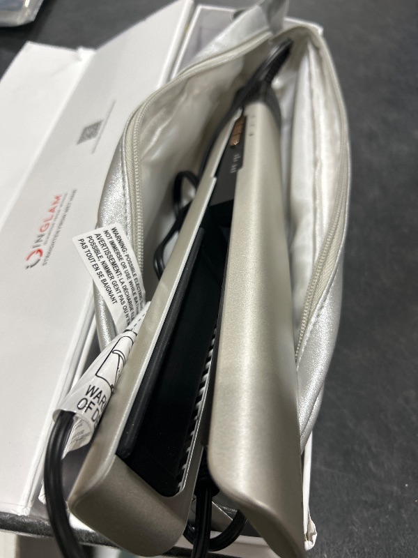 Photo 1 of IG INGLAM Air Straightener, Style From Wet Hair, 2.2" Dryer Straightener, 200M Negative Ionic, One-Step Air Straight for Medium and Long Hair (14"-30"), Champagne Silver