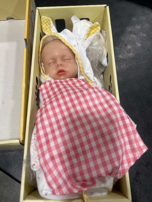 Photo 1 of JIZHI Silicone Reborn Baby Dolls Lucy - 16 Inch Silicone Baby Doll Preemie Girl Silcone Full Body Realstic Baby Doll Girl Gift with Accessories Kids 3+ & Collectors