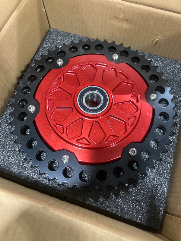 Photo 1 of T-TitanTrail 2009-up Touring Belt Drive to Chain Drive Conversion Kit, 25+53 Tooth Sprocket 120 Chain Drive Transmission for Harley Twin Cam M8 Road Glide Road King Street Glide Electra Glide, Red