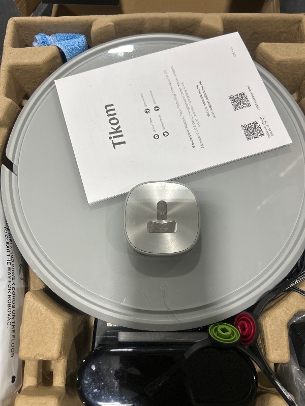 Photo 1 of Tikom Robot Vacuum and Mop with LiDAR Navigation L9000, 4000Pa Robotic Vacuum Cleaner, 150Min Max, Smart Mapping, Good for Pet Hair, Carpet, Hard Floor