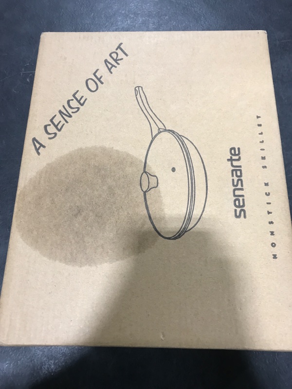 Photo 1 of SENSARTE Nonstick Ceramic Frying Pan with Lid 8/9.5/10/11/12.5 Inch Omelet Pan Skillet, Free of Intentionally Added PFAS/PTFE Non-toxic Chef's Pan Induction Compatible Pan, Heat Resistant Handle