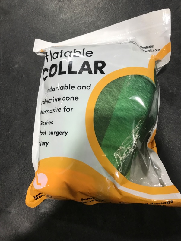 Photo 1 of BENCMATE Inflatable Dog Cone Collar Alternative, Soft Dog Cone for Small Medium Large Dogs and Cats, Neck Recovery ECollar Donut Collar After Surgery (Large, Watermelom)