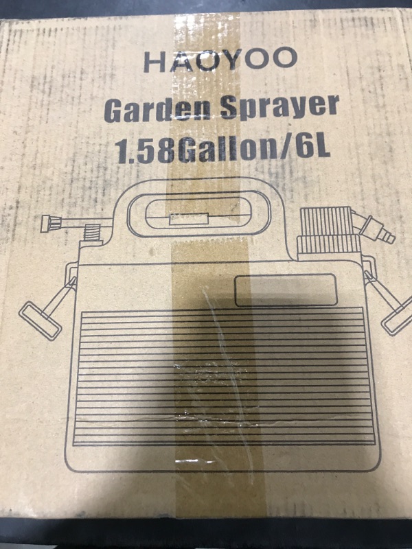 Photo 1 of Battery Powered Sprayer 1.58 Gallon, Electric Garden Sprayer with 3 Mist Nozzles, USB Rechargeable Handle and Retractable Wand, with Adjustable Shoulder Strap for Garden,Lawn,Cleaning