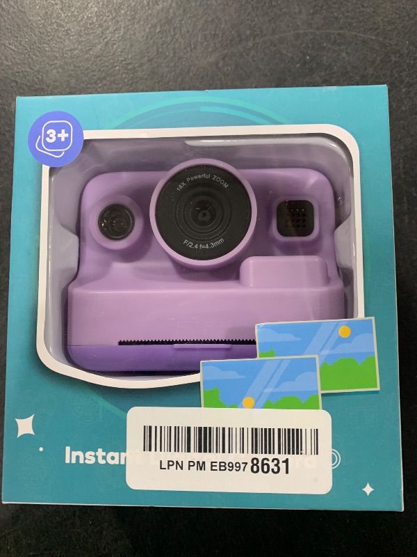 Photo 1 of Dylanto Instant Print Camera for Kids,2.4 Inch Screen Kids Instant Cameras, Christmas Birthday Gifts for Girls Age 3-12, Portable Toddler Toy for 3 4 5 6 7 8 9 10 Year Old Girls Boys Purple