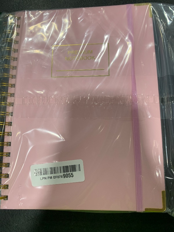 Photo 1 of Huhuhero 5 Subject Notebook with Dividers, 240 Pages Pink Spiral Journal College Ruled, B5 Aesthetic Writing Journals for Women, Hardcover Notebooks for Work Note Taking, College Essentials