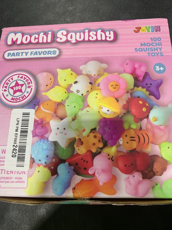 Photo 1 of JOYIN Mochi Squishy Toy Set, 100 Pack Mini Squishy Mochi, Party Favors for Kids, Kawaii Stress Relief Toys, Basket Stuffers, Goodie Bags Fillers, Birthday Gifts, Classroom Prizes