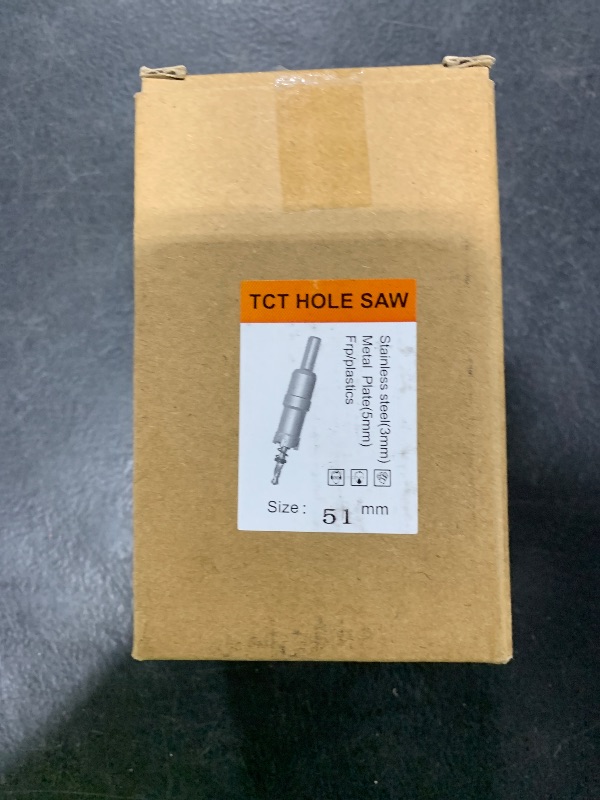 Photo 1 of 2''(51mm) TCT Hole Saw Kit,Tungsten Carbide Hole Saw Drill Bit with Titanium-Plated Pilot Drill bit for Hard Metal,Alloy,Aluminum,Stainless Steel,Plastic,Iron