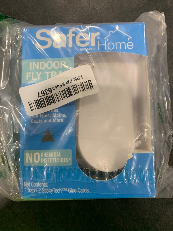 Photo 1 of Safer Home Indoor Plug-In Fly Trap - SH502 - Effective Fruit Fly Traps for Indoors, Gnat Traps for House Indoor, 400 Sq Ft Protection - Style: 1 Device + 2 Glue Cards