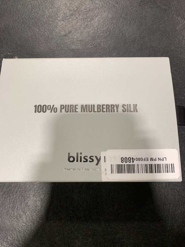 Photo 1 of Blissy Silk Pillowcase - 100% Pure Mulberry Silk - 22 Momme 6A High-Grade Fibers - Silk Pillow Cover for Hair & Skin - Regular, Queen & King with Hidden Zipper (King, Silver)