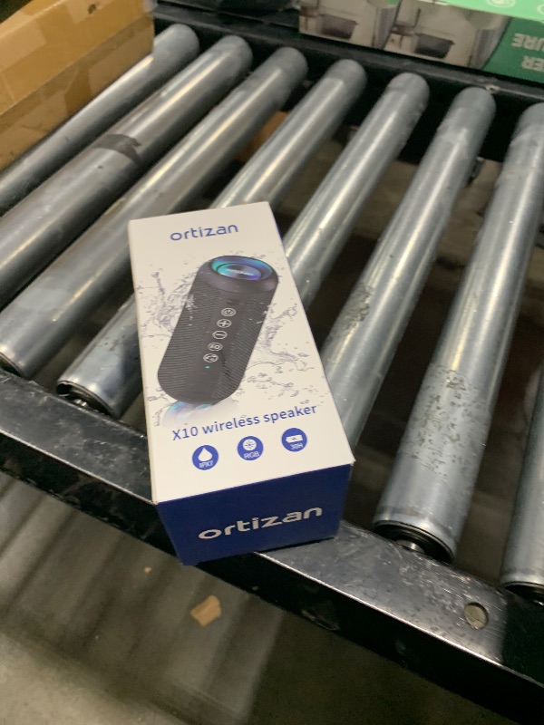 Photo 1 of Ortizan Portable Bluetooth Speaker: IPX7 Waterproof, 24W Loud Sound, Deep Bass, Bluetooth 5.3, LED Lights, Wireless Stereo Pairing, 30H Playtime, for Home/Outdoor/Party/Beach, Birthday Gift (Black)