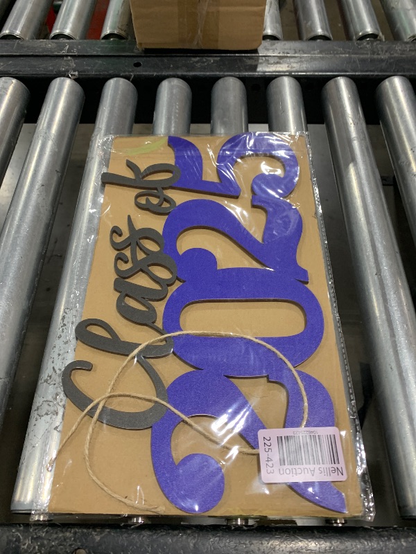 Photo 1 of Class of 2025 Wooden Sign - Blue Graduation Decorations & Photo Booth Prop for Senior Party