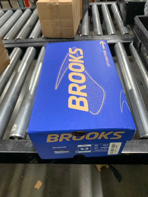 Photo 1 of Brooks Men’s Glycerin 22 Neutral Running Shoe - Black/Country Blue/Orange Pop - 9.5 Wide