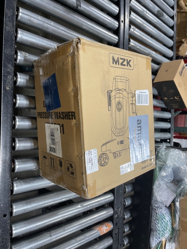 Photo 1 of MZK Electric Pressure Washer, 3.0GPM Power Washer with 360° Lockable Wheels and 4 Quick-Connect Nozzles, Foam Cannon for Easy Replacement, High-Pressure Cleaning of Cars, Fences, Driveways