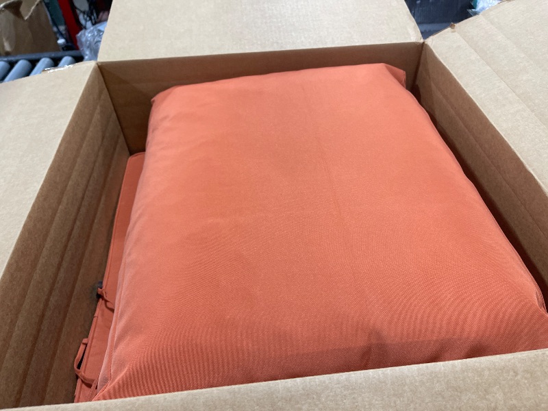 Photo 1 of Favoyard Patio Chair Cushions 19 x 19 x 3 Inch Waterproof Outdoor Seat Cushions for Patio Furniture 3-Year Color Fastness Garden Sofa Couch Chair Pads with Handle & Adjustable Straps Set of 2, Spice
