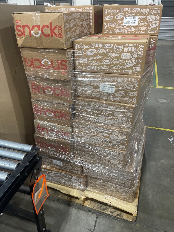 Photo 1 of mixed pallet of lays brand chips 
46 boxes 