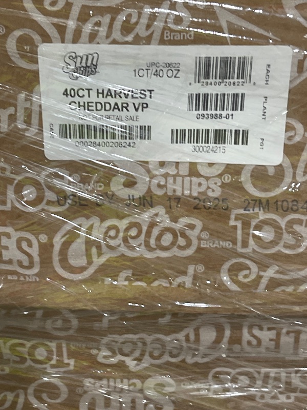 Photo 1 of mixed pallet of lays brand chips 
46 boxes 