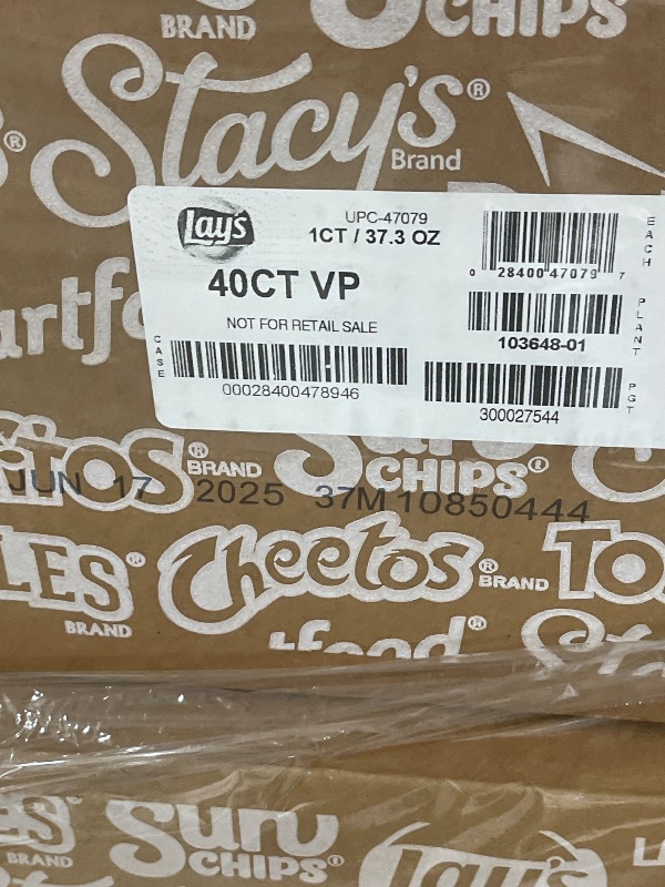 Photo 1 of mixed pallet of lays brand chips 45 boxes 
