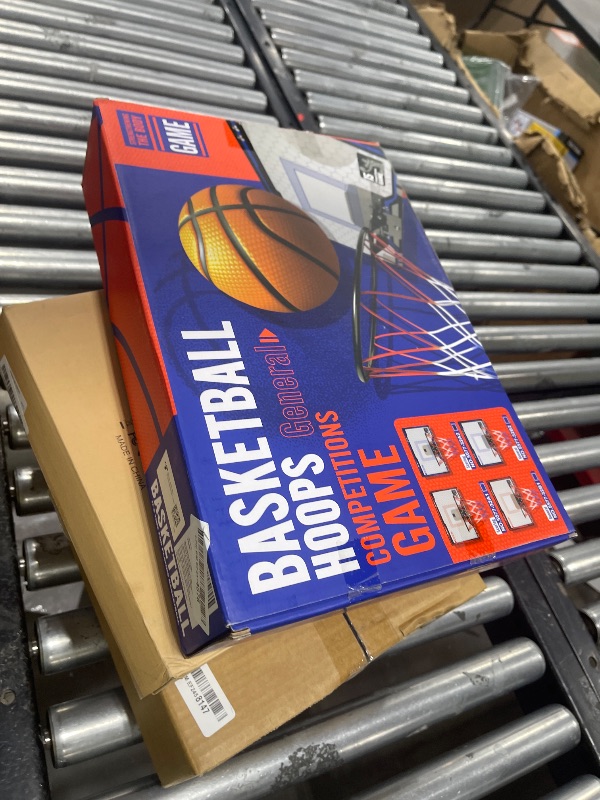 Photo 1 of HopeRock Indoor Mini Basketball Hoop for Kids, Basketball Hoops Over The Door with LED Lighting, Mini Hoop with Scoreboard & 3 Balls, Basketball Toys Gifts for 5 6 7 8 9 10 11 12 Year Old Boys Girls