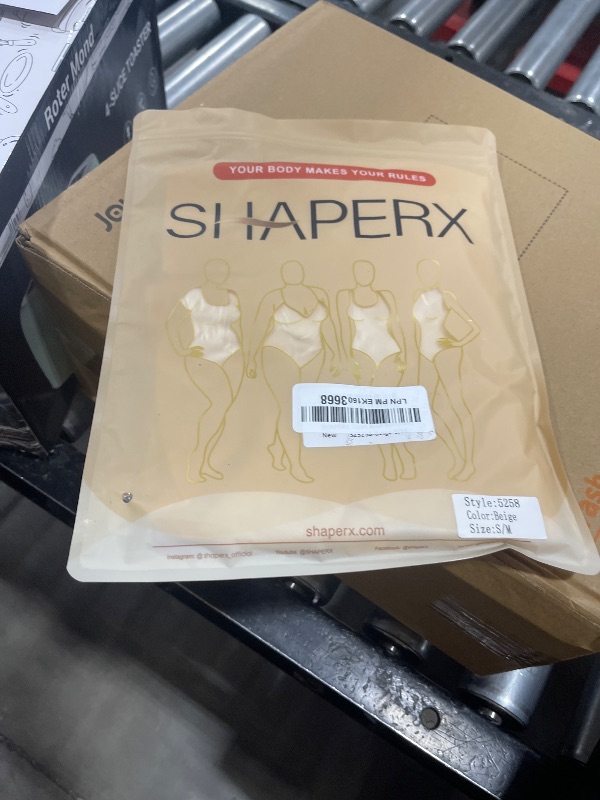 Photo 1 of SHAPERX Open Bust Shapewear Tummy Control Bodysuits for Women Seamless Compression High Waisted Body Shaper, SZ5258-Beige-S/M