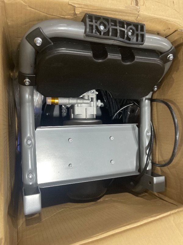 Photo 1 of Westinghouse WPX3200e Electric Pressure Washer, 3200 PSI and 1.76 Max GPM, Induction Motor, Onboard Soap Tank, Spray Gun and Wand, 5 Nozzle Set, for Cars/Fences/Driveways/Homes/Patios/Furniture, Blue