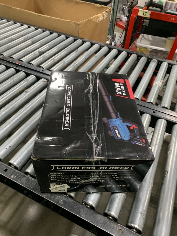 Photo 1 of Leaf Blower Cordless (Upgraded) - 630CFM/160MPH, 21V Powerful Electric Cordless Leaf Blower with 2 x 4.0Ah Batteries and Charger, Battery Powered Leaf Blowers for Lawn Care, Patio, Yard, Dust, Snow
