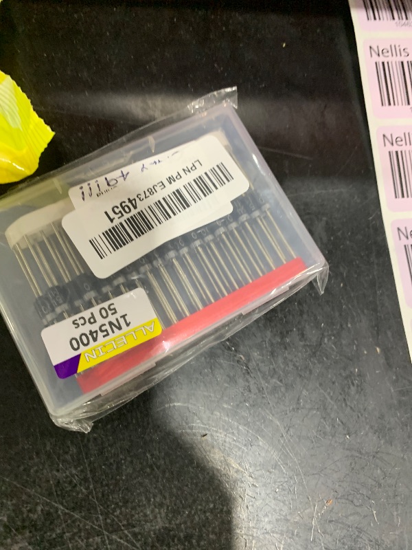 Photo 1 of ALLECIN 50Pcs 1N5400 Silicon Rectifier Diode 3A 50V IN5400 5400 Schottky Axial Doorbell Diodes 3 Amp 50 Volt Switching Dioden DO-201AD Package