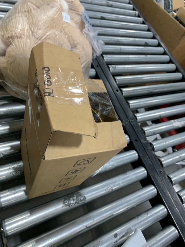 Photo 1 of Goozii Gold Free Standing Toilet Paper Holder Stand with Phone Shelf, Floor Bathroom Tissue Holder for Large Mega Rolls, Metal Freestanding Toilet Paper Roll Holder with Wipes Storage Tray