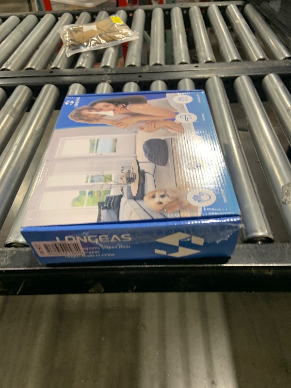 Photo 1 of LONGEAS Magnetic Screen Door Left Right Side Opening Upgraded PET Mesh Greater Than Fiberglass and Polyester,Keep Bugs Out,Pet & Kid Friendly,Suitable for Sliding Doors,Patio French Doors-64" X 80"