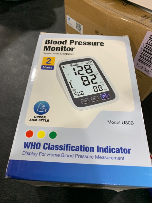 Photo 1 of Blood Pressure Machine Upper Arm, 2 Size Cuffs Fit Arms from Medium 9"-17" to Extra Large XL 13"-21", Accurate Automatic Digital BP Kit Home Use, Large Backlit LCD, BP Monitor Dual-User Mode