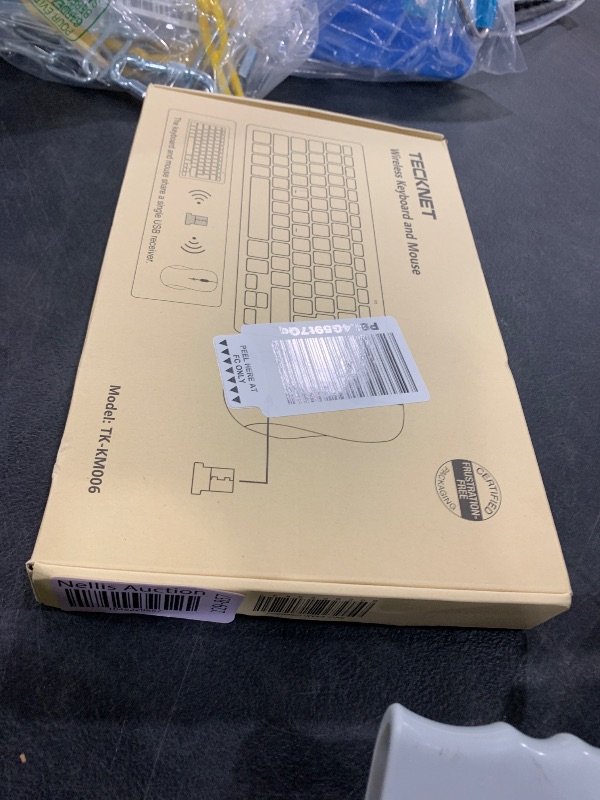 Photo 1 of TECKNET Wireless Keyboard and Mouse Combo, Mini Cordless Computer Keyboard and Mouse Set 2.4GHz, Silent Adjustable 1600 DPI, Quiet Click, Lag-Free for Computer, Laptop, PC, Windows, Mac, Chrome OS