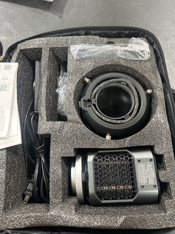Photo 1 of NEEWER MS60B LED Video Light 2.4G/APP Control, 65W Metal Mini Compact COB Continuous Output Lighting Spotlight 2700K-6500K, 40000lux@1m, CRI 97+/TLCI 98+, 12 Effects, PWM Dimming, Bowens Mount, Silver