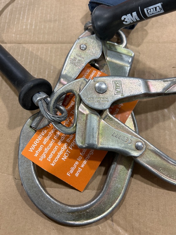 Photo 1 of 3M DBI-SALA Nano-Lok Edge Twin-Leg Personal Self-Retracting Lifeline 3500276, Cable, Steel Rebar Lock Hook, 8 ft. Class 2, ANSI