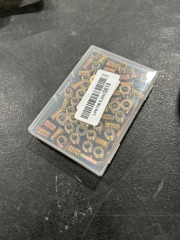 Photo 1 of 1/4"-20 Threaded Inserts for Wood Nutsert Furniture Screw-in Nut 15mm Length Hex Drive, 60 PCS