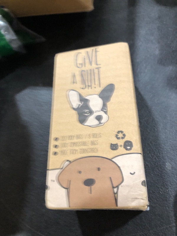 Photo 1 of 100% Certified Home Compostable Dog Poop Bags - 10% to Charity - ASTM D6400 & EN 13432 Compliant - 120 x Plant Based Compostable Poop Bags (8 Rolls)