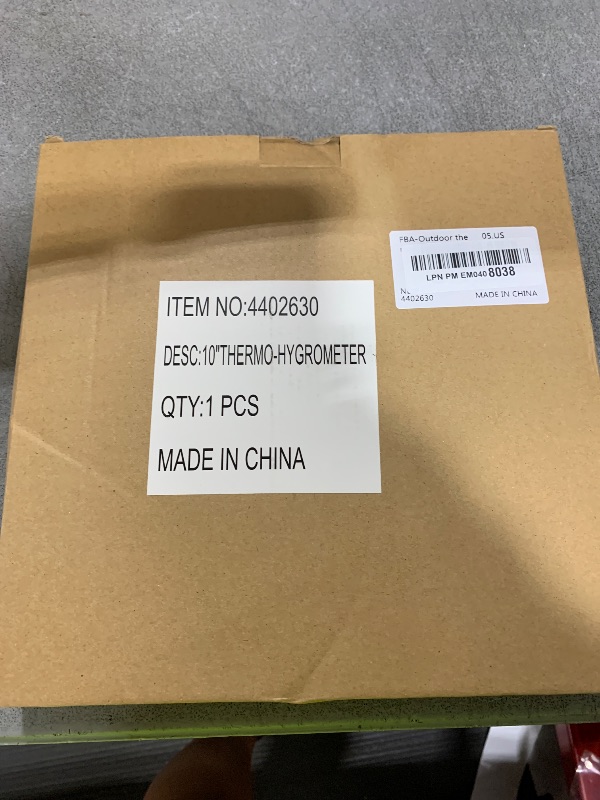 Photo 1 of MUMTOP Indoor Outdoor Thermometer, 10 Inch Large Numbers Waterproof Wall Thermometer with Hygrometer for Patio Home Living Room Bedroom(Black2)