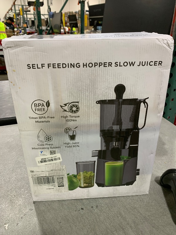 Photo 1 of Cold Press Juicer, 5.8" Extra Large Feed Chute Fit Whole Fruits & Vegetables, 350W Slow Masticating Juicer Machines, Easy to Clean,High Juice Yield?Grey?