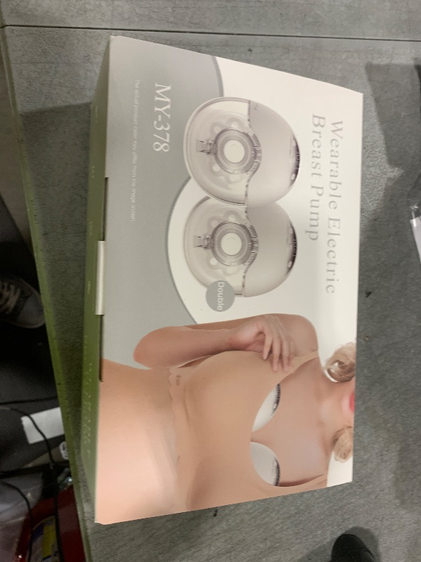 Photo 1 of Electric Breast Pump Hands Free, Wearable Breast Pump with 4 Modes/12 Levels, Portable Painless Pumping, Adjustable Flange Sizes 19/21/24mm, Timer LCD Display Memory Function, 2 Pack White