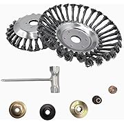 Photo 1 of 6 Inch Rotary Steel Wire Brush Cutter Trimmer Head Weed Blade Cutter with Adapter Kit Compatible Replace stihl Brush Cutter Blade String Trimmers, Gardening Lawnmower, Moss Grass Rust Removal
