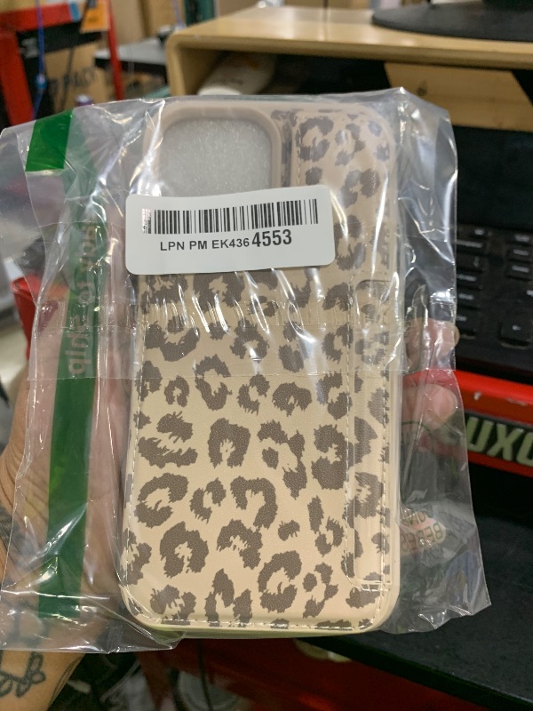 Photo 1 of iCoverCase Compatible with iPhone 13 Pro Max Phone Case with Card Holder, Wallet Case for Women Men RFID Blocking PU Leather Protective Case 6.7 Inch (Beige Leopard)