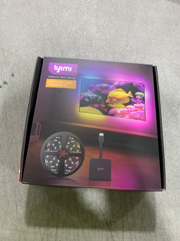 Photo 1 of Lytmi TV LED Backlight with HDMI 2.0 Sync Stick Immersive RGBIC Backlight for 25-55 inch TVs Plug and Play Cuttable TV Light Strips Sync TV Lights for Games Music Movies LDD31