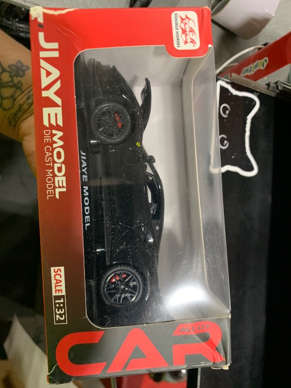 Photo 1 of TGRCM-CZ 1:32 Ferrari 488 Model Car, Die-cast Alloy Car with Pullback Function, Children's Toy Car with Light and Sound, Collector's Model Toy, Children's Gift (Black)