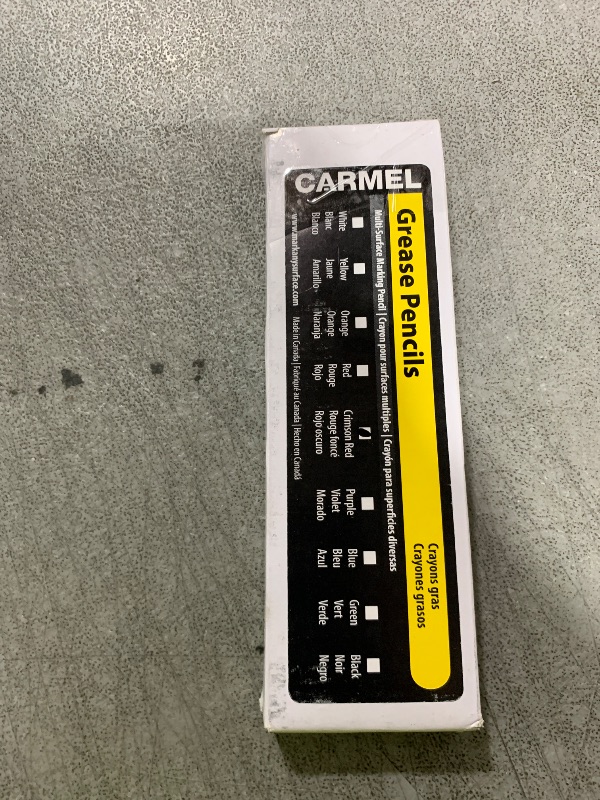Photo 1 of Carmel China Marker, Box of 12 (Crimson Red), Pull String Grease Pencil, Paper Wrapped Wax Pencil for Marking Smooth Surfaces Including Plastic, Metal, Ceramics & Polished Stone