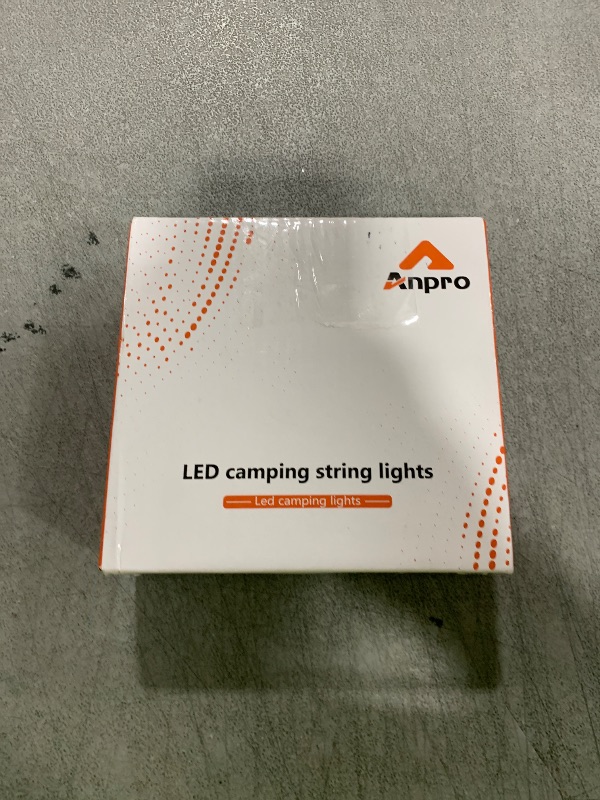 Photo 1 of Anpro 4 in 1 Solar Camping String Lights, 39.4Ft Ultra Long String with 150LEDs, 3600mAh Solar Powered and USB Rechargeable Light with Remote Control,Portable Camping Light for Hiking, Decorations