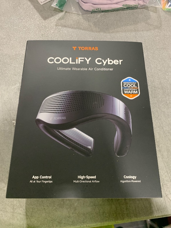 Photo 1 of TORRAS 2025 Top Al Neck Fan Air Conditioner Coolify Cyber, Portable Personal Neck Fans that Blow Cold Air?No.1 Dual-Coolest Wind & 720° Immersive Cooling?Rechargeable for Outdoor/Indoor. Gifts for Dad